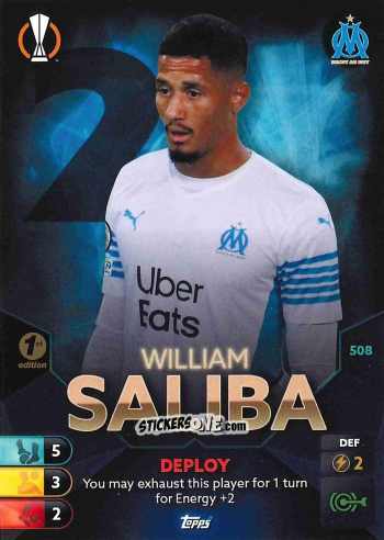 Figurina William Saliba - Total Football 2021-2022
 n. 508 - Topps