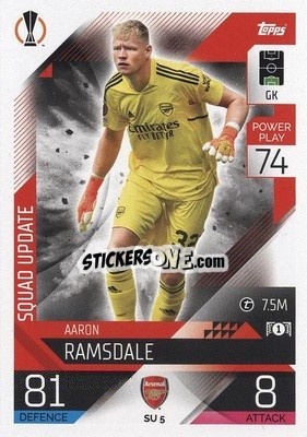 Figurina Aaron Ramsdale - UEFA Champions League & Europa League 2022-2023. Match Attax Extra
 - Topps