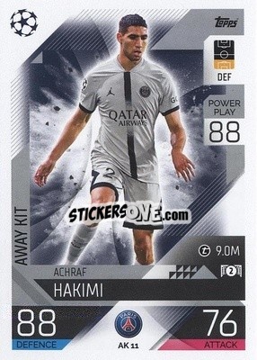 Sticker Achraf Hakimi - UEFA Champions League & Europa League 2022-2023. Match Attax Extra
 n. AK11 - Topps