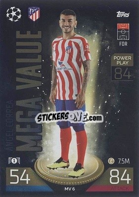 Sticker Ángel Correa - UEFA Champions League & Europa League 2022-2023. Match Attax Extra
 n. MV6 - Topps