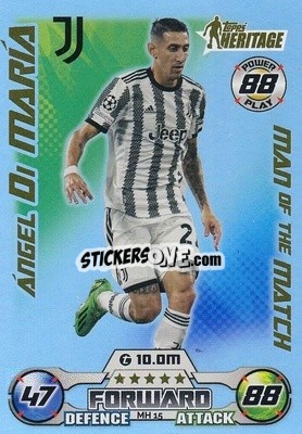 Sticker Angel Di Maria - UEFA Champions League & Europa League 2022-2023. Match Attax Extra
 n. MH15 - Topps