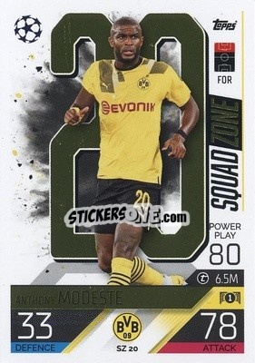 Sticker Anthony Modeste - UEFA Champions League & Europa League 2022-2023. Match Attax Extra
 n. SZ20 - Topps