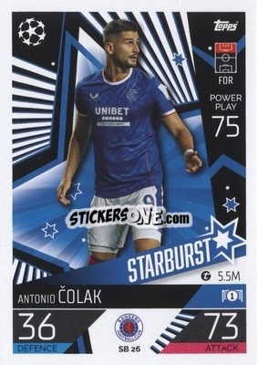 Sticker Antonio Colak - UEFA Champions League & Europa League 2022-2023. Match Attax Extra
 n. SB26 - Topps