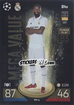 Sticker Antonio Rüdiger - UEFA Champions League & Europa League 2022-2023. Match Attax Extra
 n. MV4 - Topps