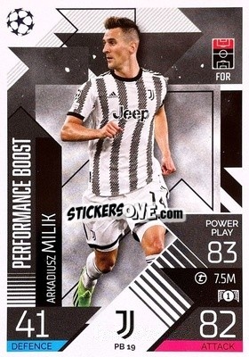 Sticker Arkadiusz Milik - UEFA Champions League & Europa League 2022-2023. Match Attax Extra
 n. PB19 - Topps