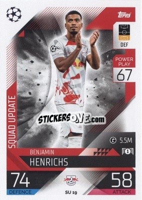 Sticker Benjamin Henrichs - UEFA Champions League & Europa League 2022-2023. Match Attax Extra
 n. SU19 - Topps