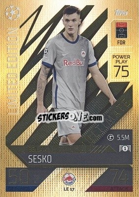 Sticker Benjamin Sesko - UEFA Champions League & Europa League 2022-2023. Match Attax Extra
 n. LE17 - Topps