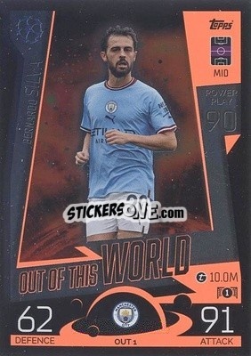 Sticker Bernardo Silva - UEFA Champions League & Europa League 2022-2023. Match Attax Extra
 n. OUT1 - Topps