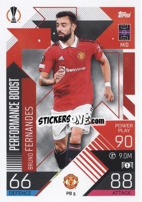 Sticker Bruno Fernandes - UEFA Champions League & Europa League 2022-2023. Match Attax Extra
 n. PB5 - Topps