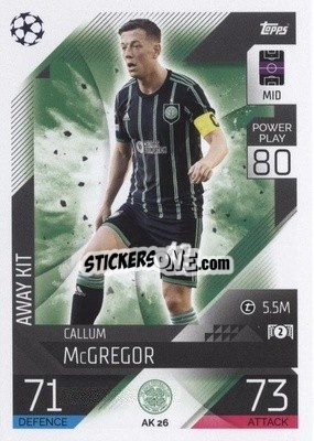 Sticker Callum McGregor - UEFA Champions League & Europa League 2022-2023. Match Attax Extra
 n. AK26 - Topps