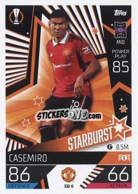 Sticker Casemiro - UEFA Champions League & Europa League 2022-2023. Match Attax Extra
 n. SB6 - Topps