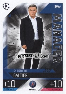 Sticker Christophe Galtier - UEFA Champions League & Europa League 2022-2023. Match Attax Extra
 n. MAN11 - Topps