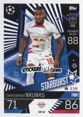 Sticker Christopher Nkunku - UEFA Champions League & Europa League 2022-2023. Match Attax Extra
 n. SB16 - Topps
