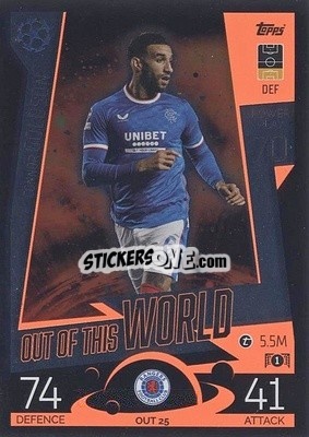 Sticker Connor Goldson - UEFA Champions League & Europa League 2022-2023. Match Attax Extra
 n. OUT25 - Topps