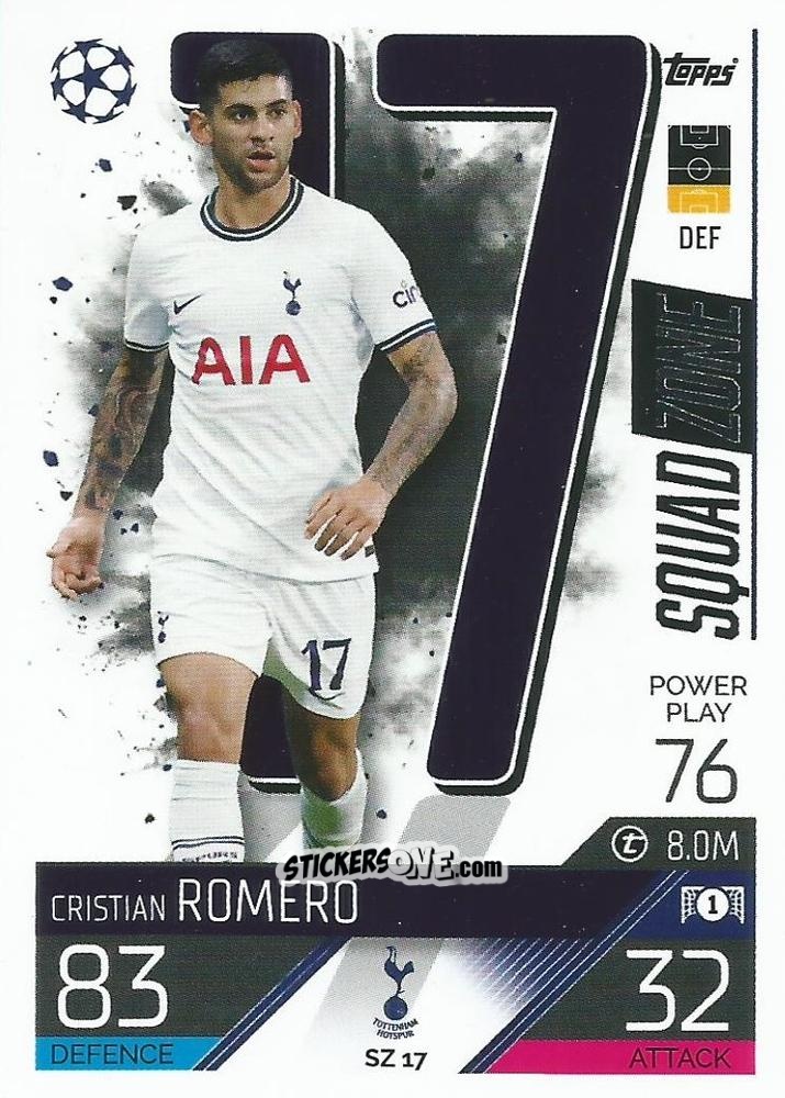 Cromo Cristian Romero - UEFA Champions League & Europa League 2022-2023. Match Attax Extra
 n. SZ17 - Topps