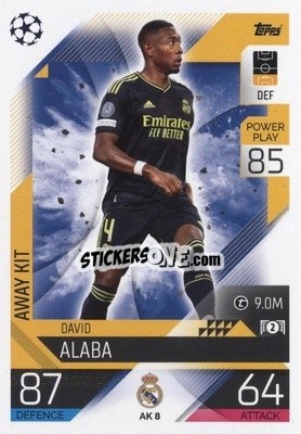Sticker David Alaba - UEFA Champions League & Europa League 2022-2023. Match Attax Extra
 n. AK8 - Topps