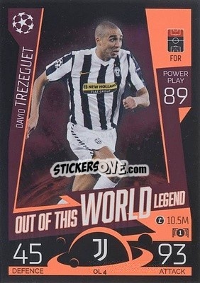 Sticker David Trezeguet - UEFA Champions League & Europa League 2022-2023. Match Attax Extra
 n. OL4 - Topps