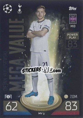 Sticker Dejan Kulusevski - UEFA Champions League & Europa League 2022-2023. Match Attax Extra
 n. MV3 - Topps