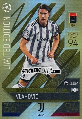 Sticker Dusan Vlahovic - UEFA Champions League & Europa League 2022-2023. Match Attax Extra
 n. LE15 - Topps