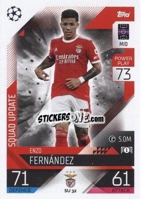 Sticker Enzo Fernández - UEFA Champions League & Europa League 2022-2023. Match Attax Extra
 n. SU32 - Topps