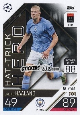 Sticker Erling Haaland - UEFA Champions League & Europa League 2022-2023. Match Attax Extra
 n. HTH1 - Topps