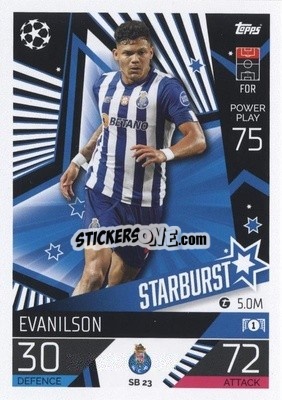 Sticker Evanilson - UEFA Champions League & Europa League 2022-2023. Match Attax Extra
 n. SB23 - Topps