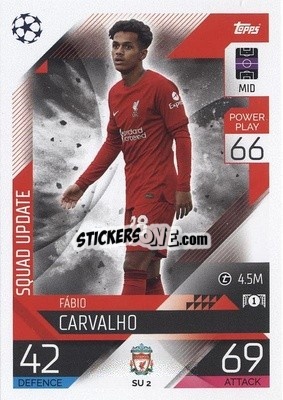 Sticker Fábio Carvalho - UEFA Champions League & Europa League 2022-2023. Match Attax Extra
 n. SU2 - Topps