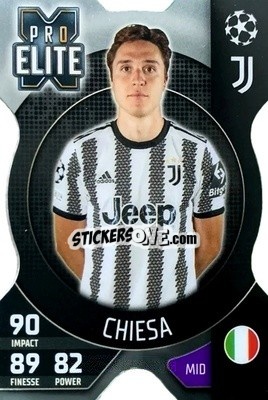 Sticker Federico Chiesa - UEFA Champions League & Europa League 2022-2023. Match Attax Extra
 n. XS17 - Topps