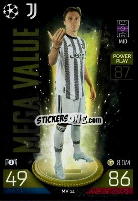 Sticker Federico Chiesa - UEFA Champions League & Europa League 2022-2023. Match Attax Extra
 n. MV14 - Topps