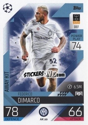 Cromo Federico Dimarco - UEFA Champions League & Europa League 2022-2023. Match Attax Extra
 - Topps