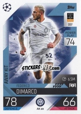 Sticker Federico Dimarco - UEFA Champions League & Europa League 2022-2023. Match Attax Extra
 n. AK20 - Topps