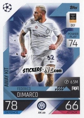 Figurina Federico Dimarco - UEFA Champions League & Europa League 2022-2023. Match Attax Extra
 - Topps