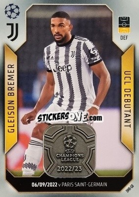 Sticker Gleison Bremer - UEFA Champions League & Europa League 2022-2023. Match Attax Extra
 n. DMR-GB - Topps