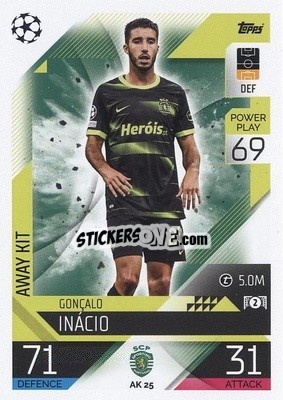 Sticker Gonçalo Inácio - UEFA Champions League & Europa League 2022-2023. Match Attax Extra
 n. AK25 - Topps