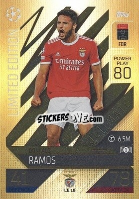 Figurina Gonçalo Ramos - UEFA Champions League & Europa League 2022-2023. Match Attax Extra
 - Topps