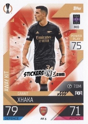 Sticker Granit Xhaka - UEFA Champions League & Europa League 2022-2023. Match Attax Extra
 n. AK5 - Topps