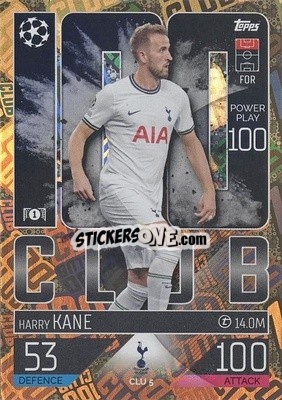 Sticker Harry Kane - UEFA Champions League & Europa League 2022-2023. Match Attax Extra
 n. CLU5 - Topps