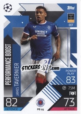 Sticker James Tavernier - UEFA Champions League & Europa League 2022-2023. Match Attax Extra
 - Topps