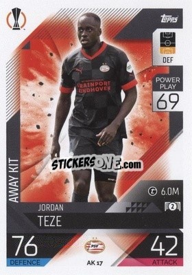 Sticker Jordan Teze - UEFA Champions League & Europa League 2022-2023. Match Attax Extra
 n. AK17 - Topps