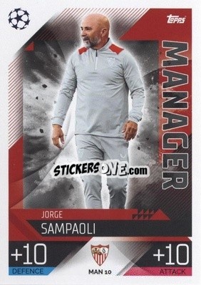 Sticker Jorge Sampaoli - UEFA Champions League & Europa League 2022-2023. Match Attax Extra
 n. MAN10 - Topps