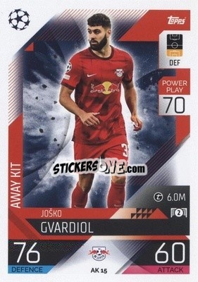 Sticker Joško Gvardiol - UEFA Champions League & Europa League 2022-2023. Match Attax Extra
 n. AK15 - Topps