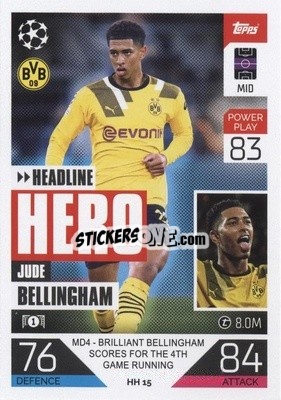 Sticker Jude Bellingham - UEFA Champions League & Europa League 2022-2023. Match Attax Extra
 - Topps