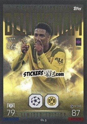 Sticker Jude Bellingham - UEFA Champions League & Europa League 2022-2023. Match Attax Extra
 n. CL3 - Topps
