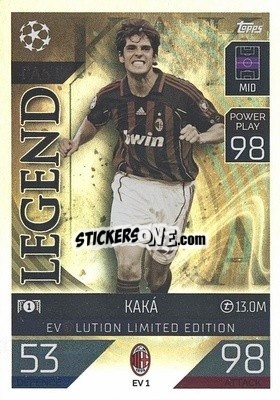Sticker Kaká - UEFA Champions League & Europa League 2022-2023. Match Attax Extra
 n. EV1 - Topps