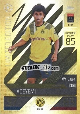 Sticker Karim Adeyemi - UEFA Champions League & Europa League 2022-2023. Match Attax Extra
 n. LE10 - Topps