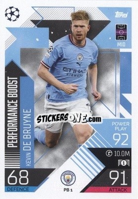 Sticker Kevin De Bruyne - UEFA Champions League & Europa League 2022-2023. Match Attax Extra
 n. PB1 - Topps