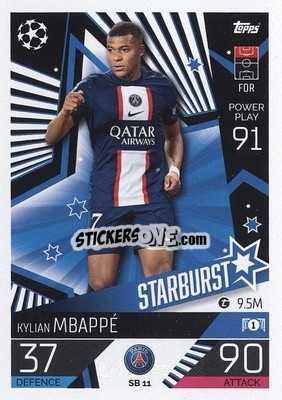 Sticker Kylian Mbappé - UEFA Champions League & Europa League 2022-2023. Match Attax Extra
 - Topps