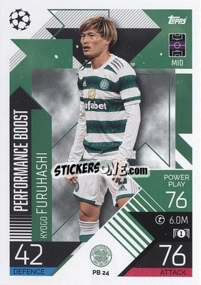 Sticker Kyogo Furuhashi - UEFA Champions League & Europa League 2022-2023. Match Attax Extra
 n. PB24 - Topps