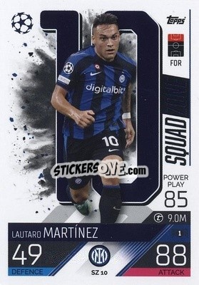 Sticker Lautaro Martinez - UEFA Champions League & Europa League 2022-2023. Match Attax Extra
 n. SZ10 - Topps