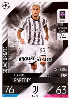 Sticker Leandro Paredes - UEFA Champions League & Europa League 2022-2023. Match Attax Extra
 n. SU31 - Topps